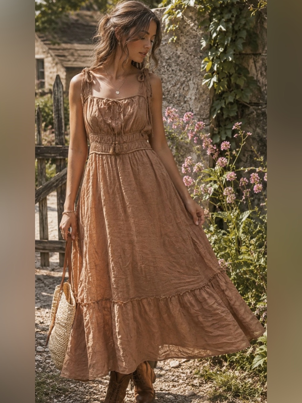 Trixxi Women Forest Fairy Maxi Dress XTRA
Large Brown Babydoll Cottagecore
Boho